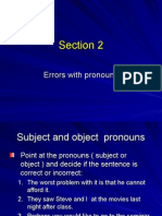 Errors With Pronouns