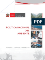 Política Nacional Del Ambiente