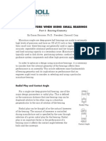 Design Factors When Using Small Bearings: Part 1: Bearing Geometry