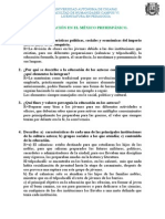 Preguntas Sobre La Educación en El México Prehispánico.