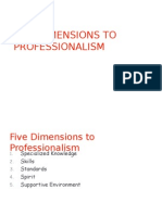 Five Dimensions To Professionalism