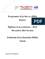 Programme Exit Survey (PES) DIS 2013 Session (DAT) V1