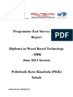 Programme Exit Survey (PES) JUNE 2013 Session (DBK) V1