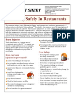 Working Safely in Restaurants: Burn Injuries