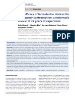 The Efficacy IUD For Emergency Contraception