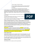 Instrumentation Control Cable Specification