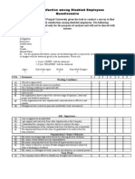 Job Satisfaction Among Disabled Employees Questionnaire