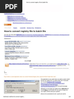 How To Convert Registry File To Batch File