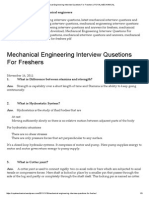 Mechanical Engineering Interview Qusetions For Freshers - ROYAL MECHANICAL