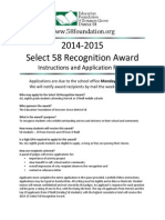 Select 58 Award Application 2015