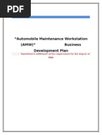 "Automobile Maintenance Workstation (Amw) " Business Development Plan