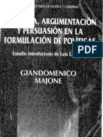 Evidencia, Argumentacion Persuasión en Formulacion de Políticas