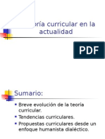 Teoria Curricular en La Actualidad