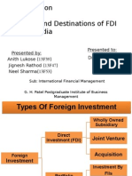 Sources and Destination of FDI & FII