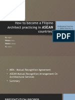 How To Be A Filipino Architect Practicing in The ASEAN Countries?