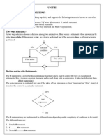 Unit Ii Selection Making Decisions:-: Decision Condition False True