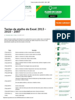 Teclas de Atalho Do Excel 2013 - 2010 - 2007