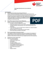 2011 Advanced Cardiovascular Life Support (Acls) Classroom Course & Materials Frequently Asked Questions (Faqs)