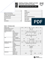 Installation, Start-Up and Service Instructions: Chilled Water Fan Coil Unit
