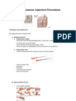 Subcutaneous Injection Procedure