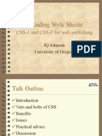 Cascading Style Sheets:: CSS-1 and CSS-P For Web Publishing