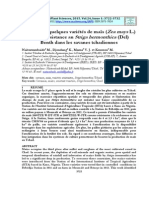 Criblage de Quelques Variétés de Maïs (Zea Mays L.) Pour La Résistance Au Striga Hermonthica (Del) Benth Dans Les Savanes Tchadiennes