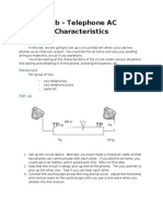 Lab - Telephone AC Characteristics: TP TP