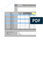 ANALYSISTABS Project Cost Estimate Template