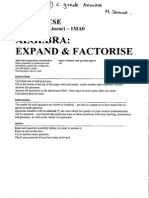 58 Algebra Expand N Factorise C Grade Answers