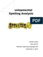 Developmental Spelling Analysis