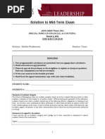 Solution To Mid-Term Exam ADM4348M Winter 2011