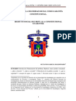 Derecho A La Seguridad Social Como Garantia Constitucional