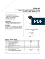 ST2001HI: High Voltage Fast-Switching NPN Power Transistor