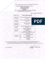 M.Tech - F Semester Regulor Exqminotions April 20t5: Timetoble