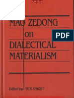 Mao Zedong On Dialectical Materialism Writings On Philosophy 1937 Chinese Studies On China