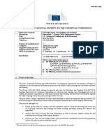 Notice of Vacancy Seconded National Experts To The European Commission