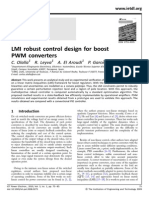 LMI Robust Control Design For Boost PWM Converters: C. Olalla R. Leyva A. El Aroudi P. Garce S I. Queinnec