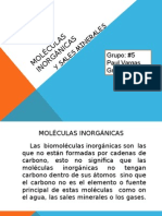 Moléculas Inorgánicas y Sales Minerales