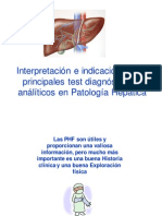 S3. Interpretación e Indicación de Los Principales Test Diagnósticos y Analíticos en Patología Hepática