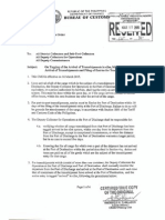 CMO No. 07 2015 - Tagging of Arrival of Transhipments in E2M