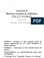 Money Growth & Inflation (Ch:17 P.O.M.E) : ECO 104 Faculty: Asif Chowdhury