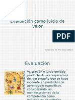 Introduccion A La Pedagogia Evaluación Como Juicio de Valor