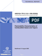 ANSI ISA TR12.13.01 R2005 - Flammability Characteristics of Combustible Gases and Vapors