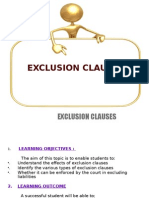 Exclusion Clauses