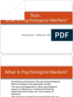 What Is Psychological Warfare