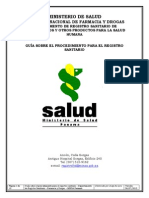 Guia Sobre El Procedimiento para El Registro Sanitario PDF