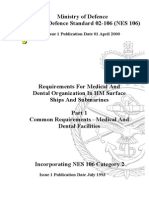 NES 106 Part 1 Requirements For Medical and Dental Organization in HM Surface Ships and Submarines