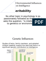 Genetic and Environmental Influences On Intelligence