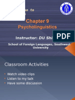 Chapter 9 Psycholinguistics