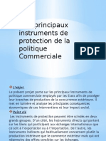 Les Principaux Instruments de Protection de La Politique Commerciale